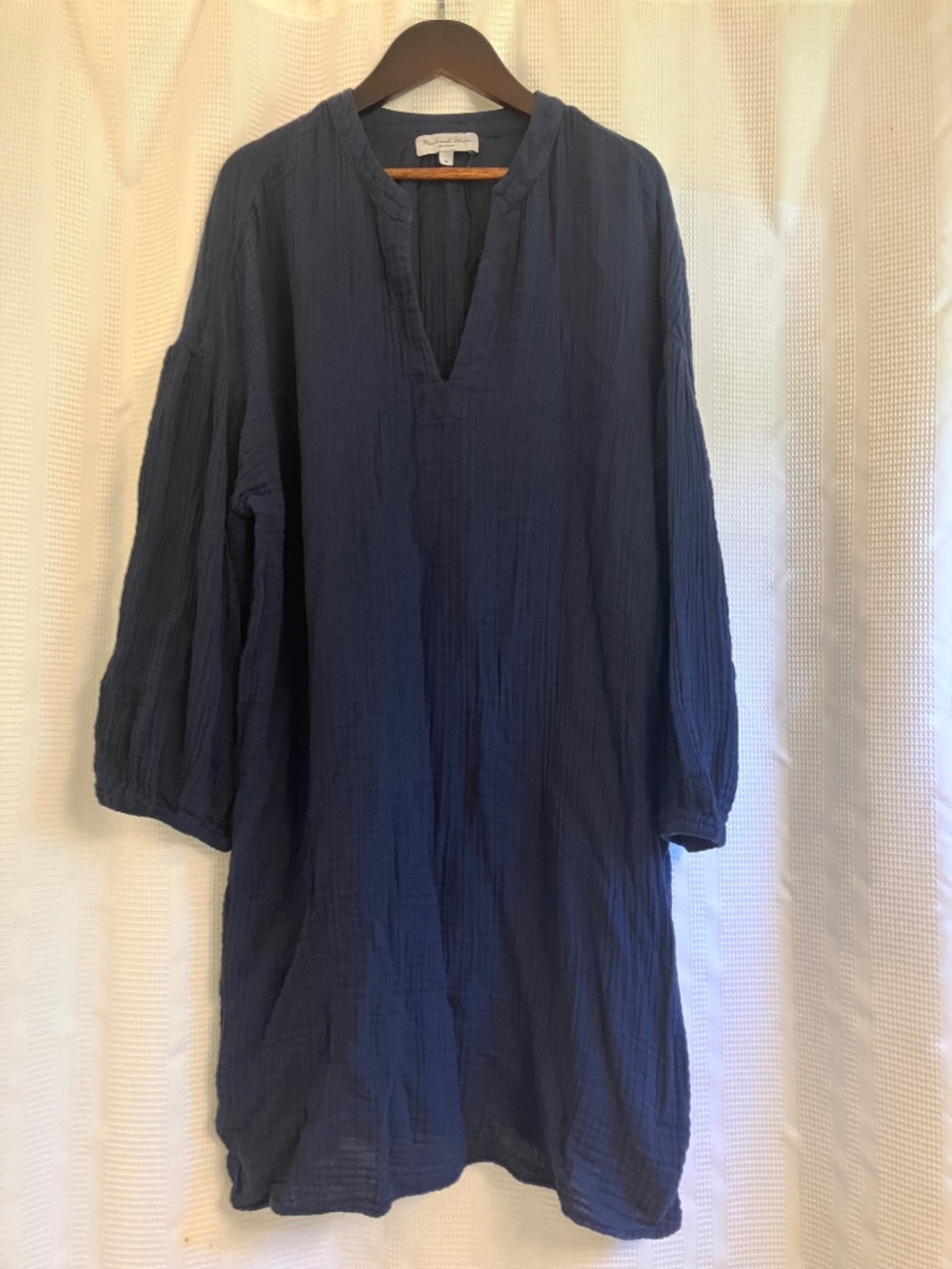 Michael Stars Deep Indigo Cotton Gauze Shift Dress M